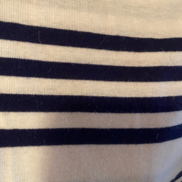 Long sleeve navy/white stripped tee shirt - Picture 2 of 3